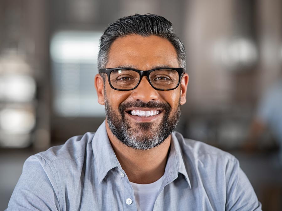 smiling middle aged man