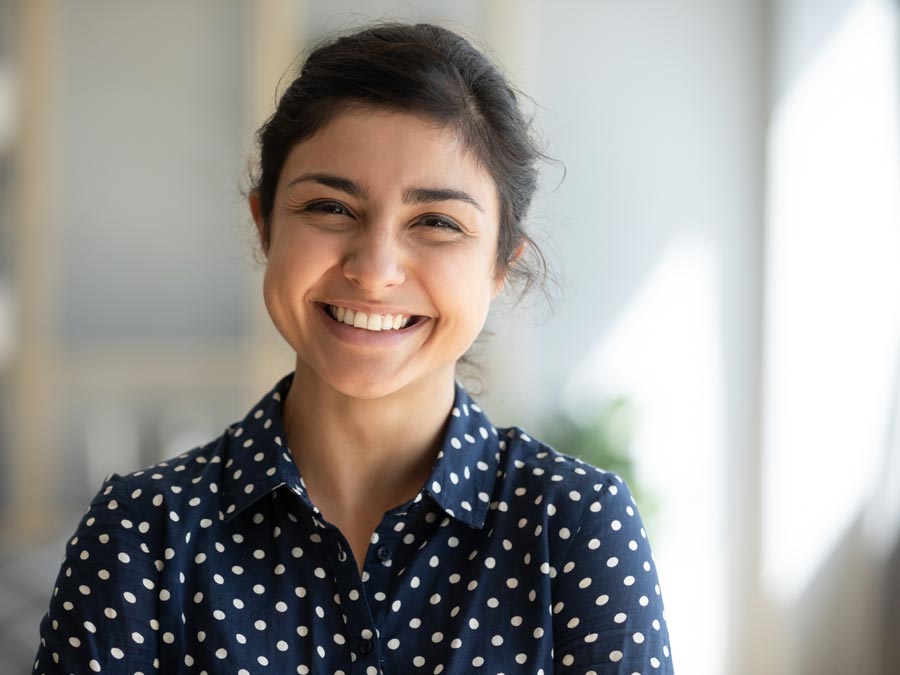 woman smiling