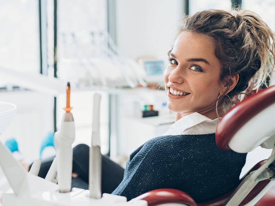 woman smiling